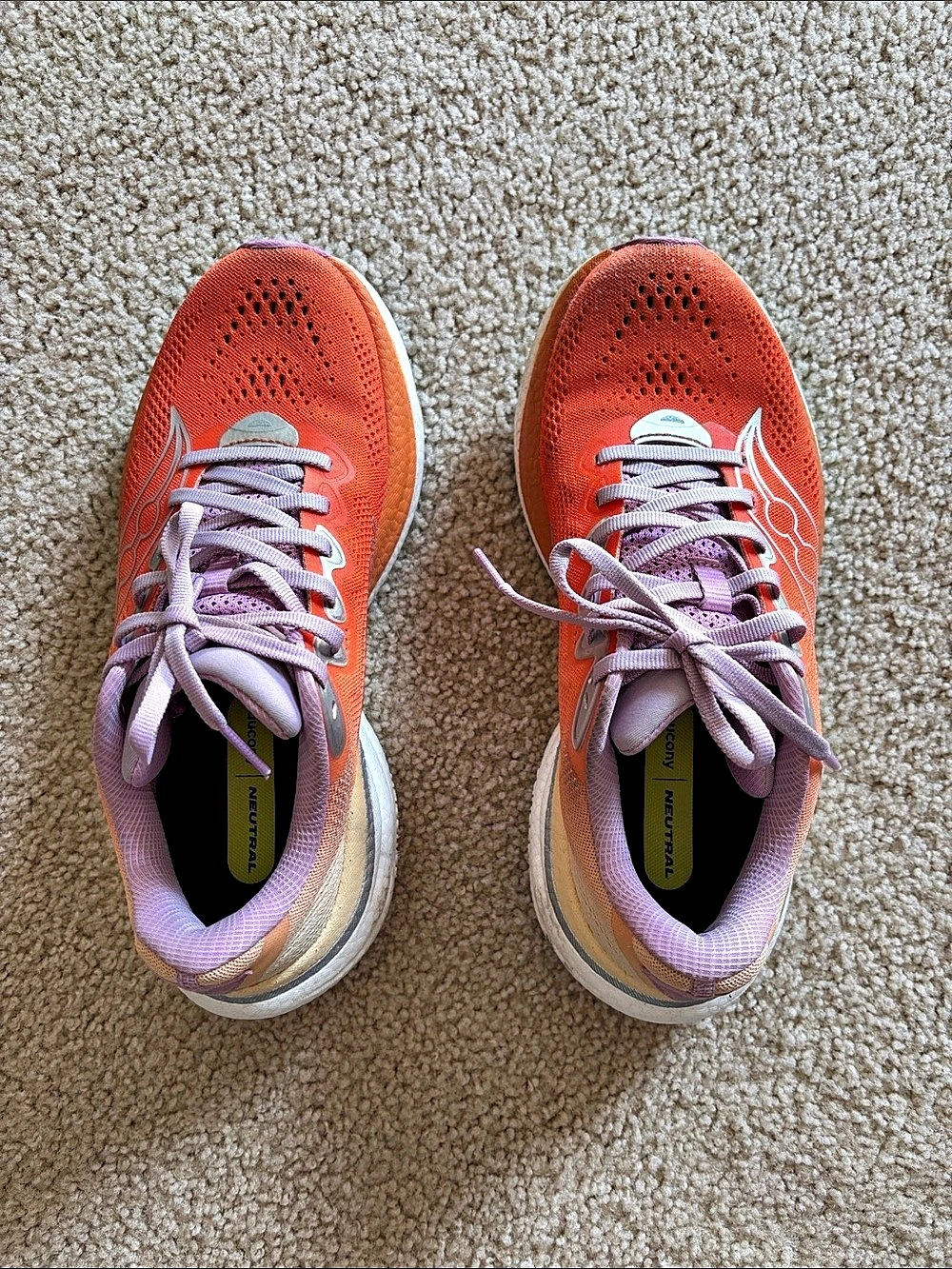 Saucony Ride 19 Women's Athletic Shoes Orange & Purple